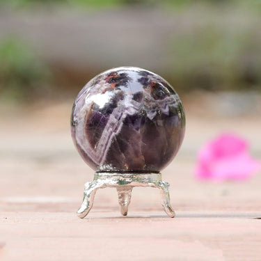 Amethyst | Crystal Sphere Ball | Gemstone Ball with Stand | Natural Gemstone for Healing Crystals | Crystal Balls for Witchcraft| Chakra Balancing | Spiritual Gift Home Décor | Size :- 30-40 mm Amethyst Gemstone Sphere